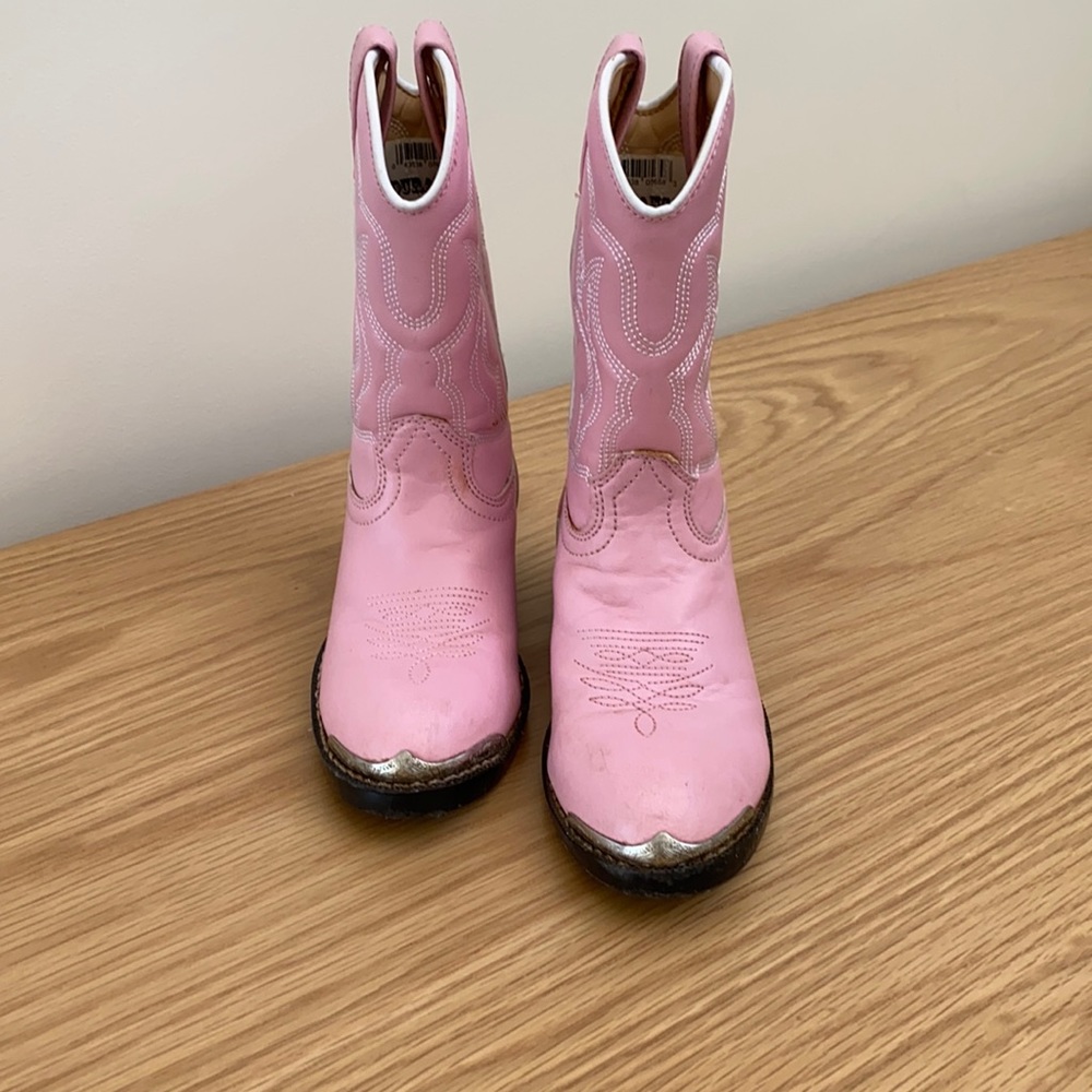 Kids pink cowgirl boots